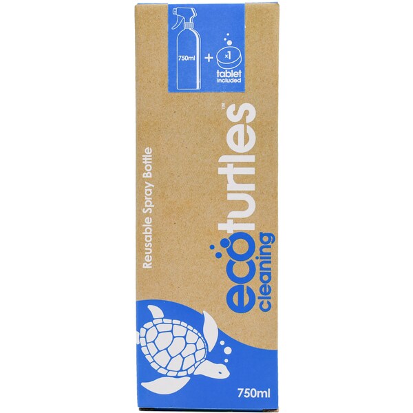 Eco Turtles Reusable Spray Bottle & Multipurpose Cleaning Tablet 750mL