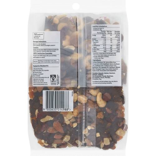 Woolworths Mixed Nuts and Fruit 750g Pack bunch