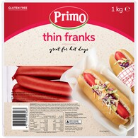 Primo Frankfurts Thin Hot Dog