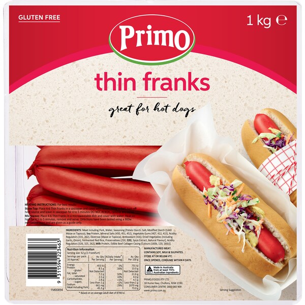 Primo Frankfurts Slim 1kg