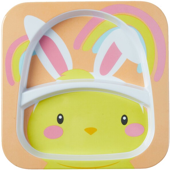 Easter Kids Character Plate Orange Each