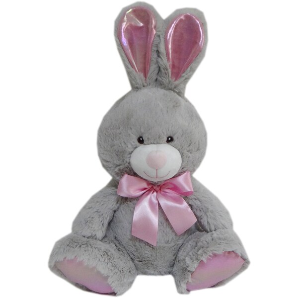 Easter Baby Animal Plush Grey Bunny Each