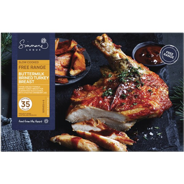 Simmone Logue Slow Cooked Free Range Buttermilk Turkey Breast 1.4kg - 1.7kg