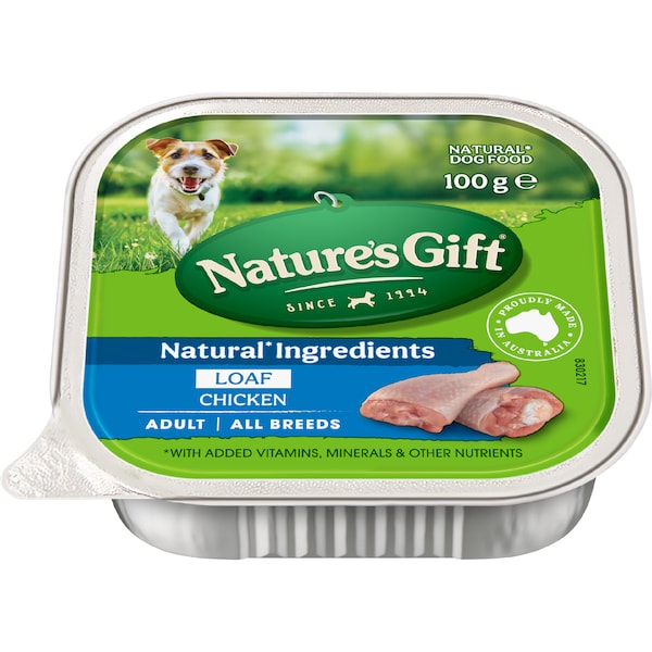 Nature's Gift Adult Wet Dog Food Loaf Real Chicken 100g