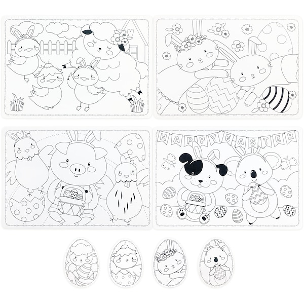 Easter Colouring In Placemat 4 Pack