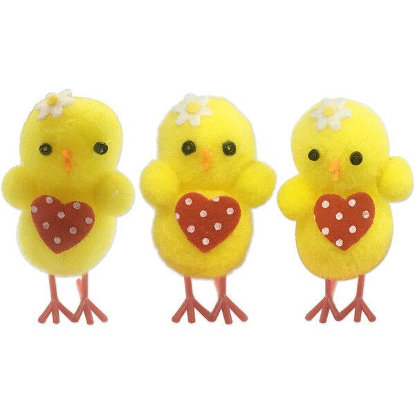 Easter Mini Chick With Heart 3 Pack