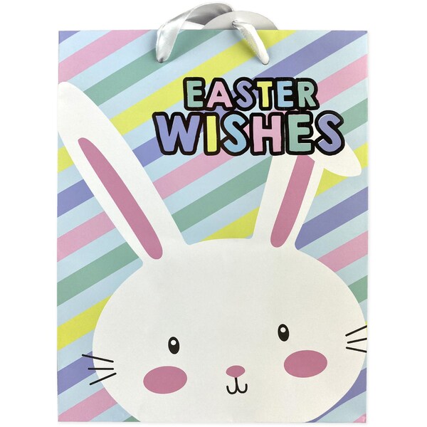 Easter Gift Bag Wishes Bunny Medium Each