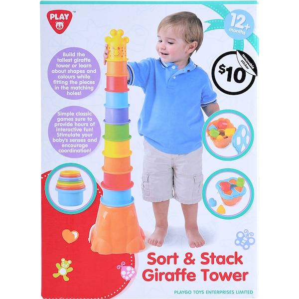 Playgo Sort & Stack Giraffe Tower Each