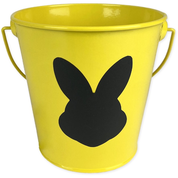 Easter Metal Pail Yellow Each
