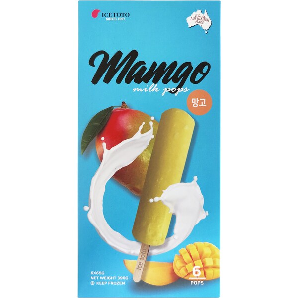 Icetoto Mango Milk Pops 390g