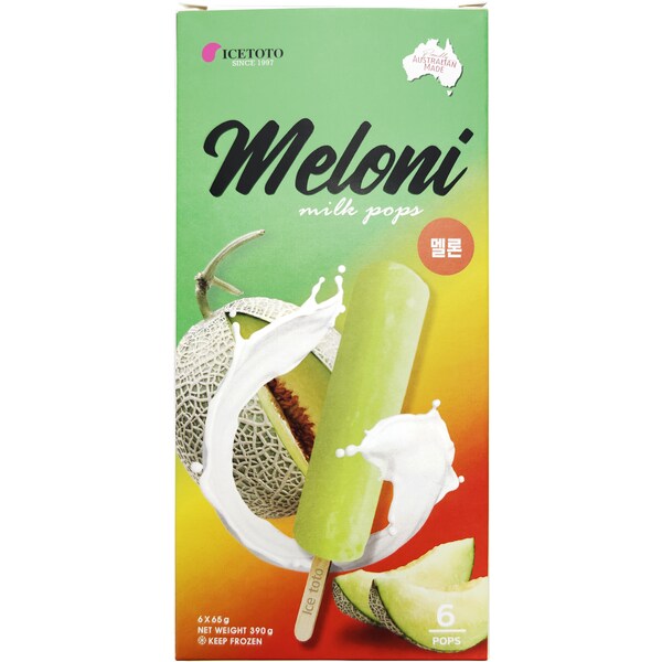 Icetoto Meloni Milk Pops 390g