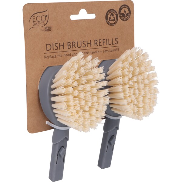 White Magic Eco Dish Brush Refill 2 pack