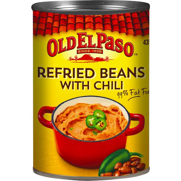 Old El Paso Refried Beans With Chilli 435g