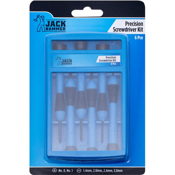 Jack Hammer Precision Screwdriver Kit 6 pack