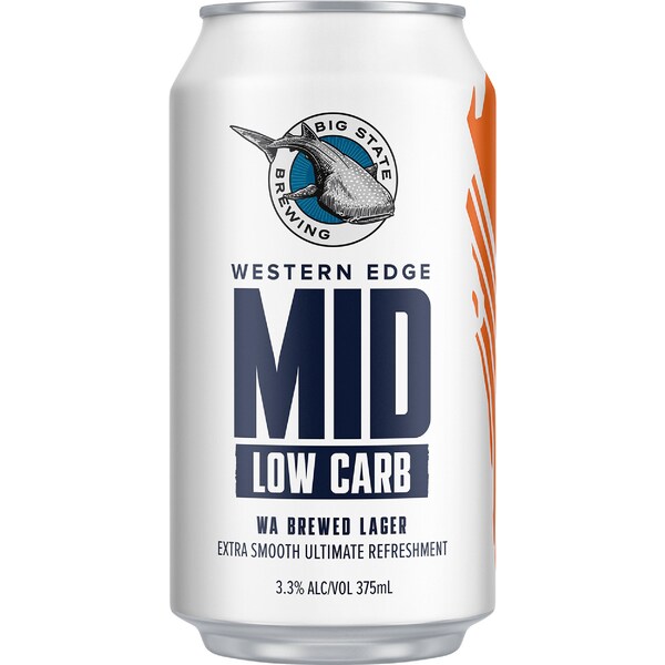 Big State Brewing Co Mid Low Carb Lager Can 375mL