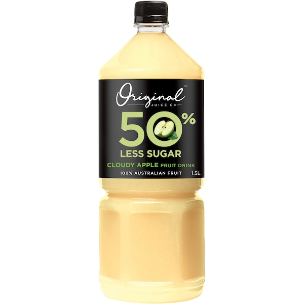 Original Juice Co. 50% Less Sugar Cloudy Apple Fruit Drink 1.5L