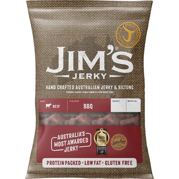 Jims Jerky Bbq Beef 45g