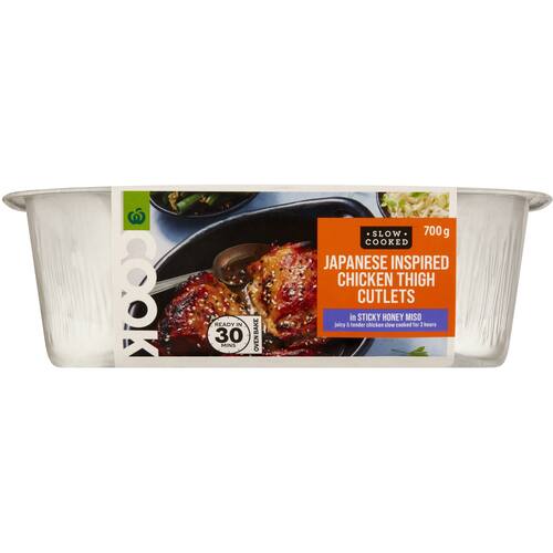 Woolworths Cook Japanese Chicken Thigh Cutlets In Sticky Honey Miso