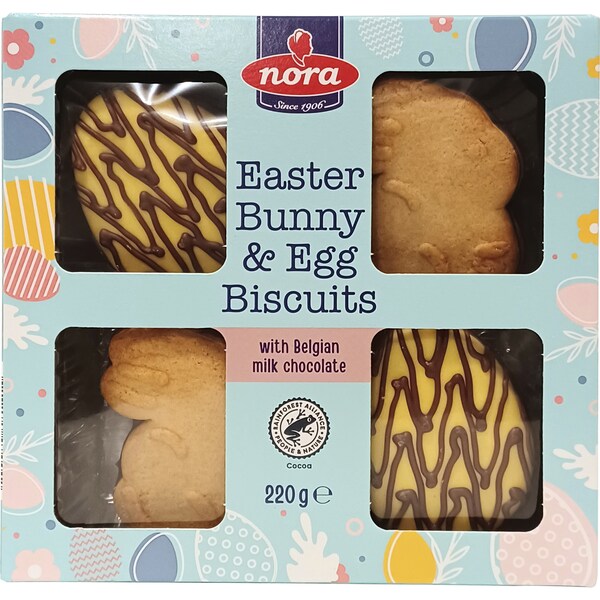 Nora Easter Bunny and Egg Biscuits 220g