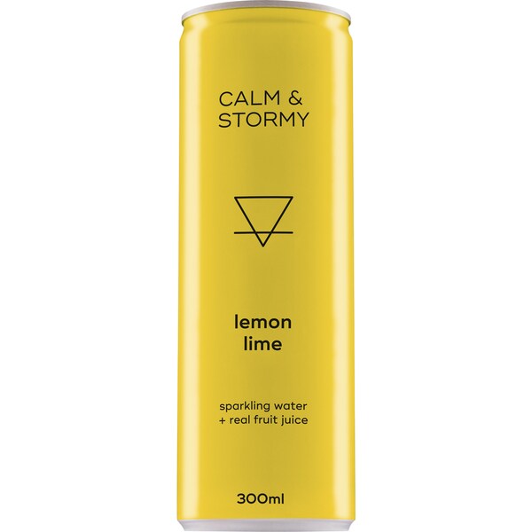 Calm & Stormy Lemon Lime Sparkling Water & Real Juice 300mL
