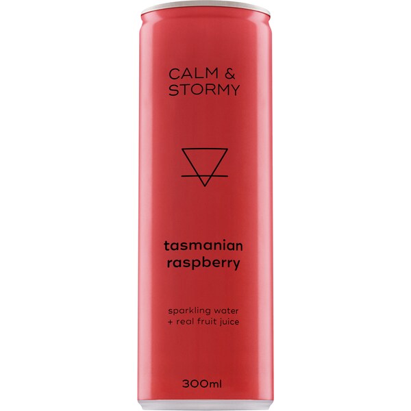 Calm & Stormy Tasmanian Raspberry Sparkling Water & Real Juice 300mL