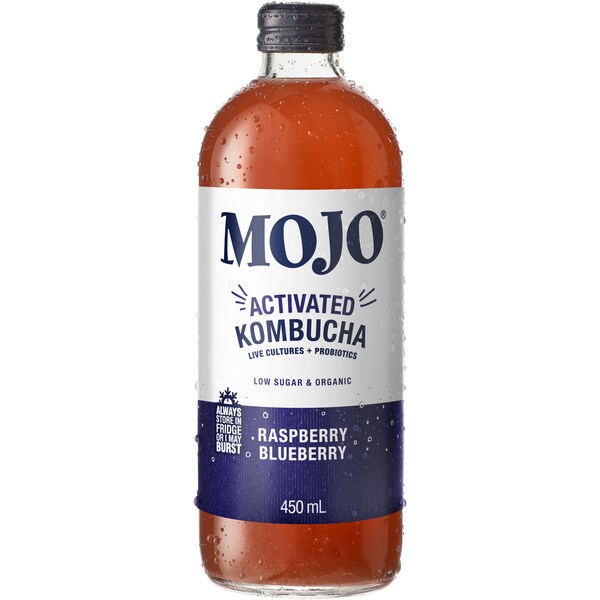 Mojo Kombucha Raspberry Blueberry 450ml