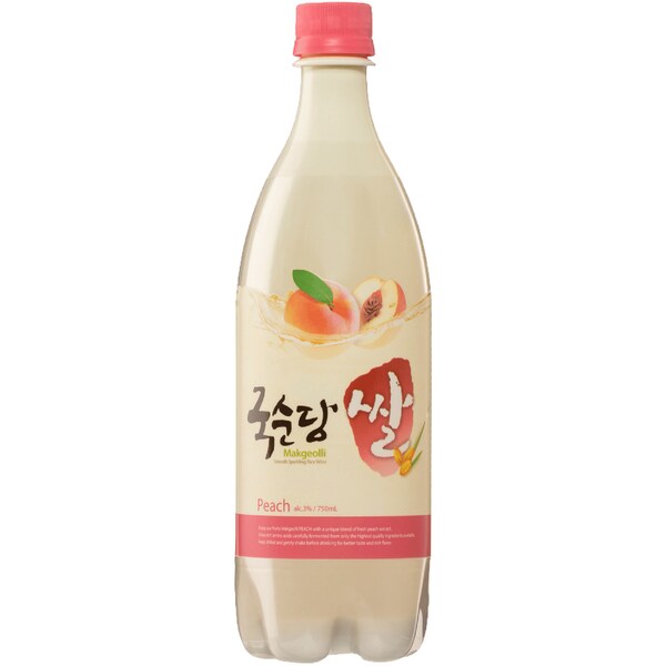 Kooksoondang Peach Makgeolli 3 Percent Bottles 750mL