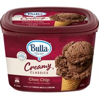 Bulla Creamy Classics Ice Cream Tub Rich Choc Chip
