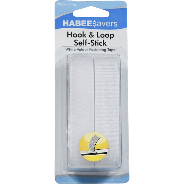 Habee$avers Hook & Loop Self Stick 20Mm X 1M Each