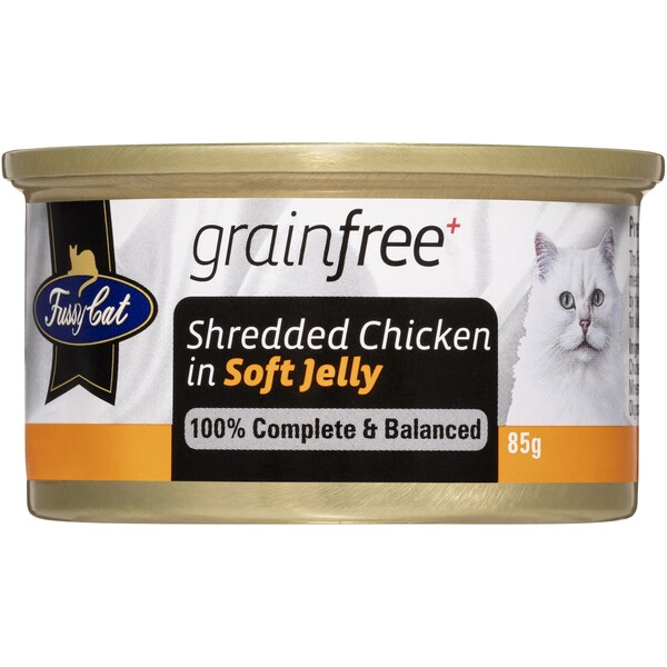 Fussy Cat Grain Free Shredded Chicken In Soft Jelly Wet Cat Food 85g