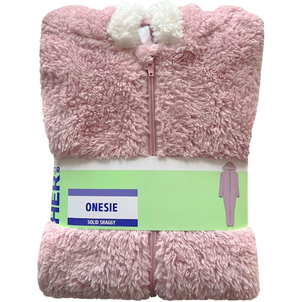 For Her Ladies Onesie Pink Large/x Large Each
