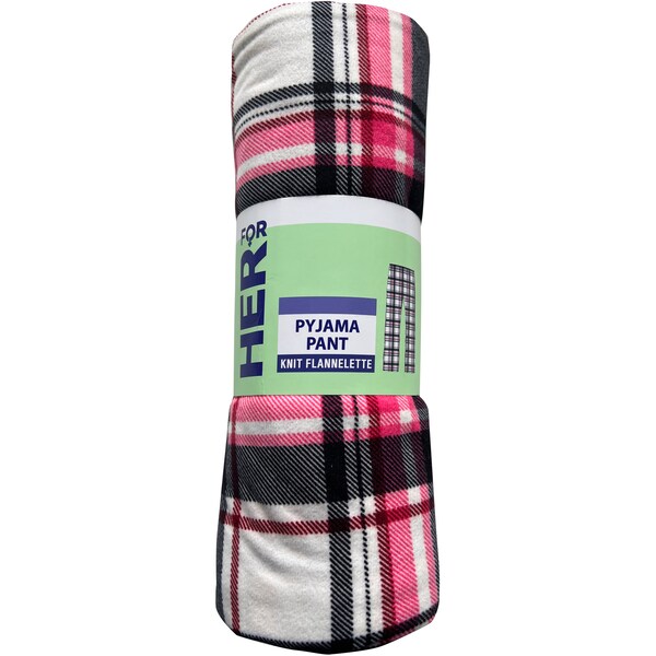 For Her Ladies Flannelette Sleep Pant Check Extra Large Each