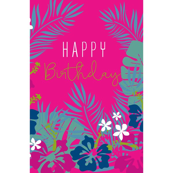 John Sands Greeting Card Birthday Palm Leaves each