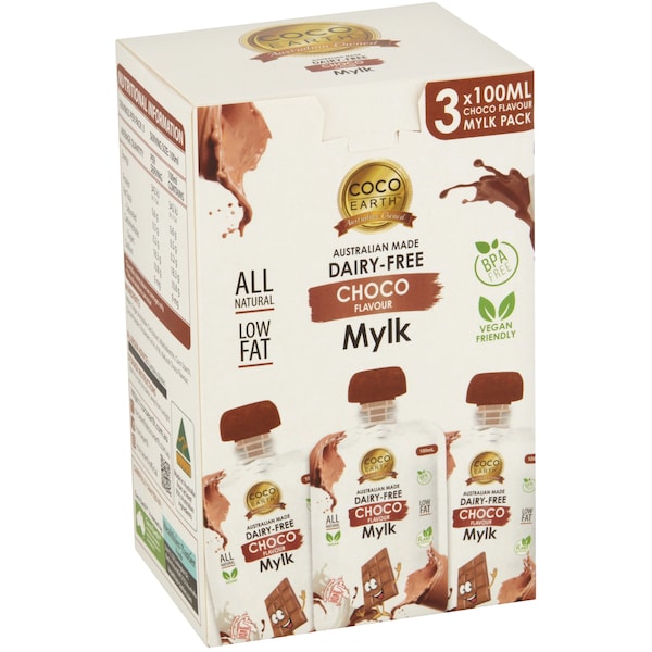Coco Earth Dairy Free Choco Flavour Mylk 100ml x3 Pack