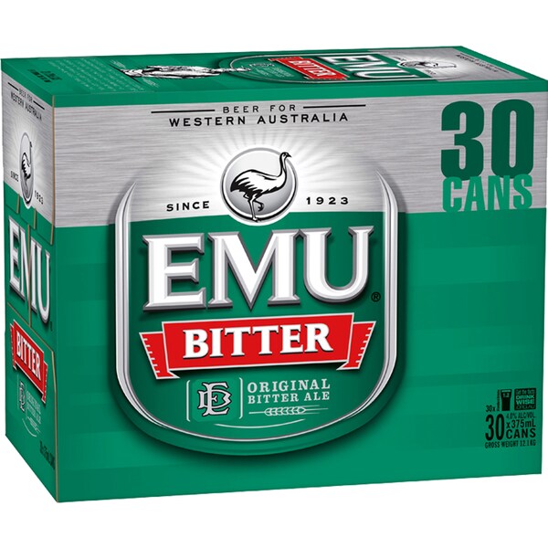Emu Bitter Lager Cans 375mL x 30 case