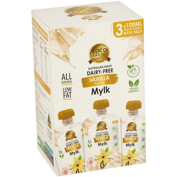 Coco Earth Dairy Free Vanilla Flavour Mylk 100ml x3 Pack