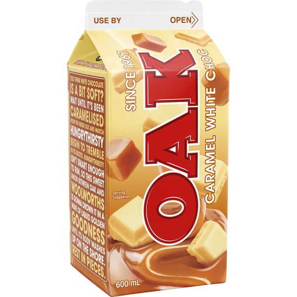 Oak Caramel White Chocolate Flavoured Milk 600ml