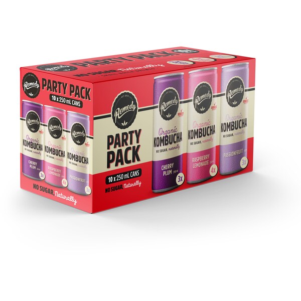 Remedy Party Pack Kombucha 250mL x 10 pack