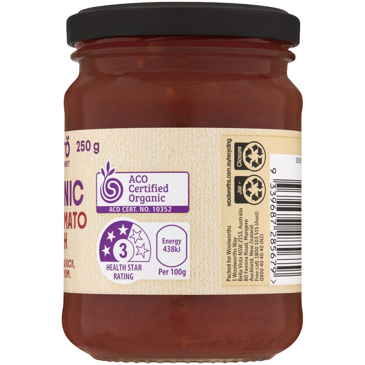 Macro Organic Spicy Tomato Relish 250g bunch