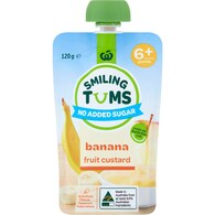 Woolworths Smiling Tums Banana Custard