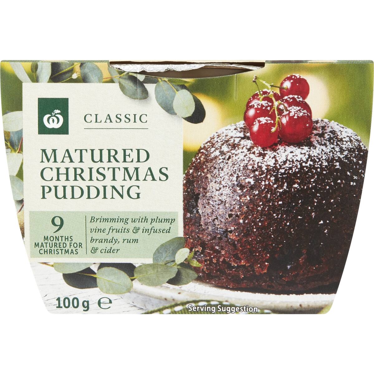 Woolworths Classic Matured Christmas Pudding 100g bunch