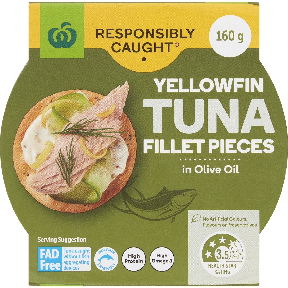 Woolworths Yellow Fin Tuna In 160g bunch