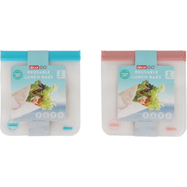 Decor Reusable Lunch Bags Assorted Each