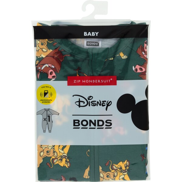 Bonds Zippy Wondersuit Lion King Green Size 1 Each