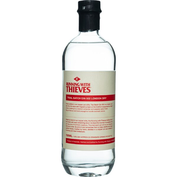 Running With Thieves Gin 002 London Dry Gin 700ml