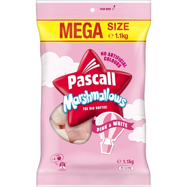 Pascall Marshmallows Pink & White 1.1kg