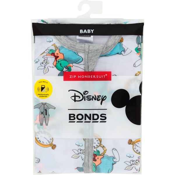Bonds Zippy Wondersuit Alice White Size 00 Each