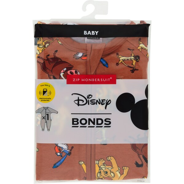 Bonds Zippy Wondersuit Lion King Brown Size 1 Each