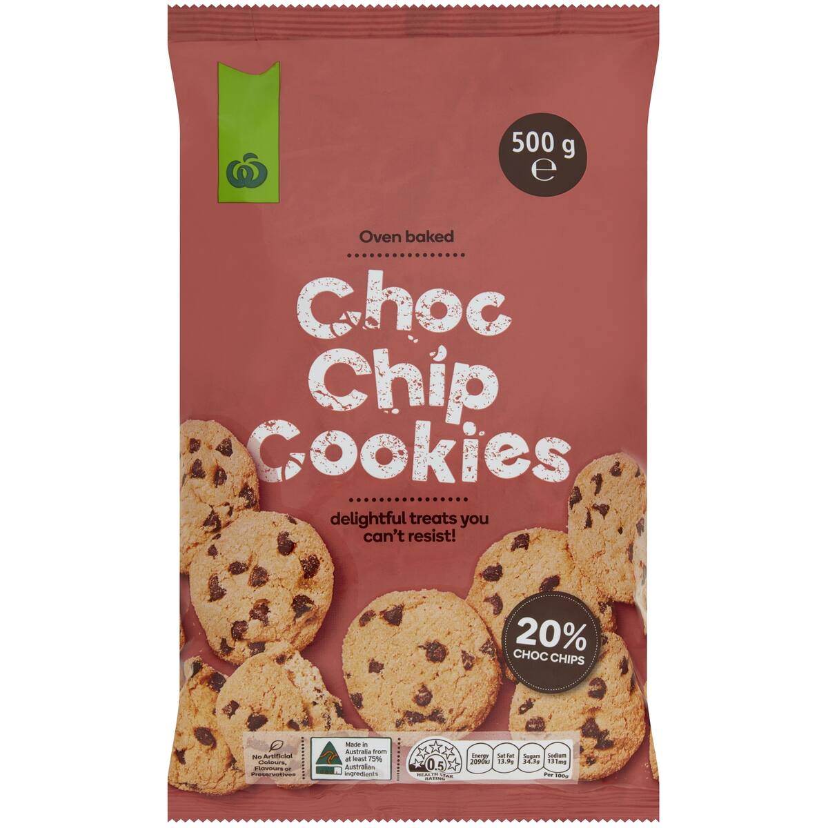 Essentials Choc Chip Cookies 500g bunch