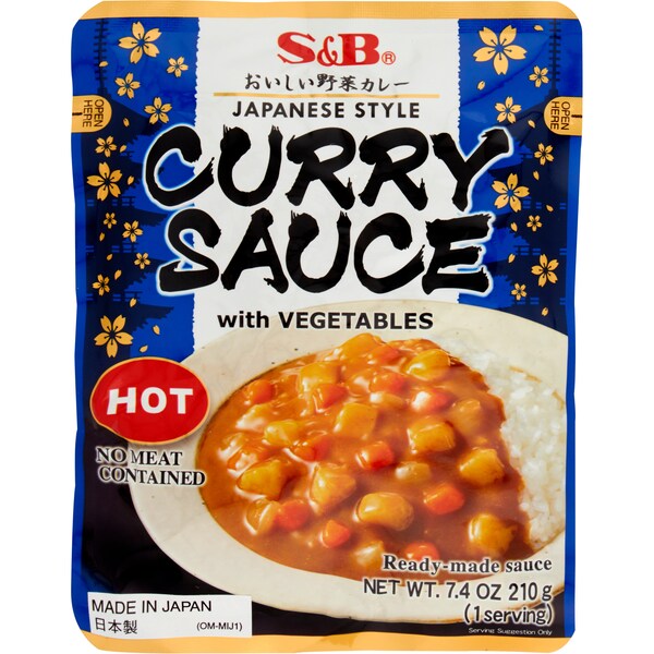 S&B Japanese Style Mild Curry Sauce With Vegetables 210g